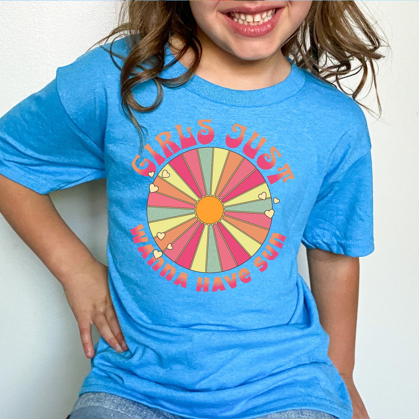 Girls Just Wanna Have Sun Kids T-Shirt
