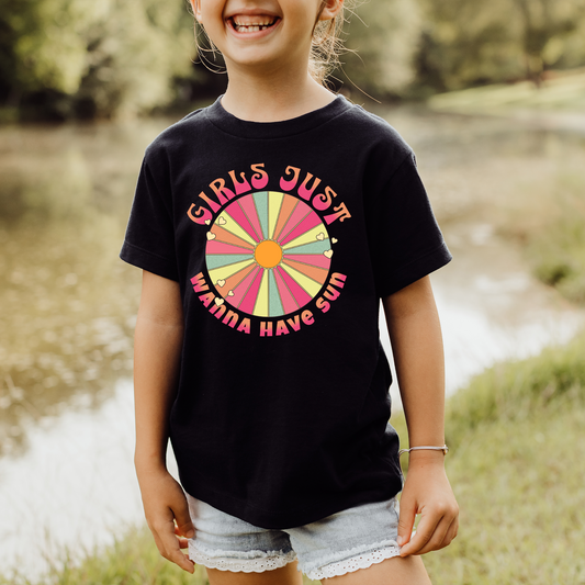 Girls Just Wanna Have Sun Kids T-Shirt