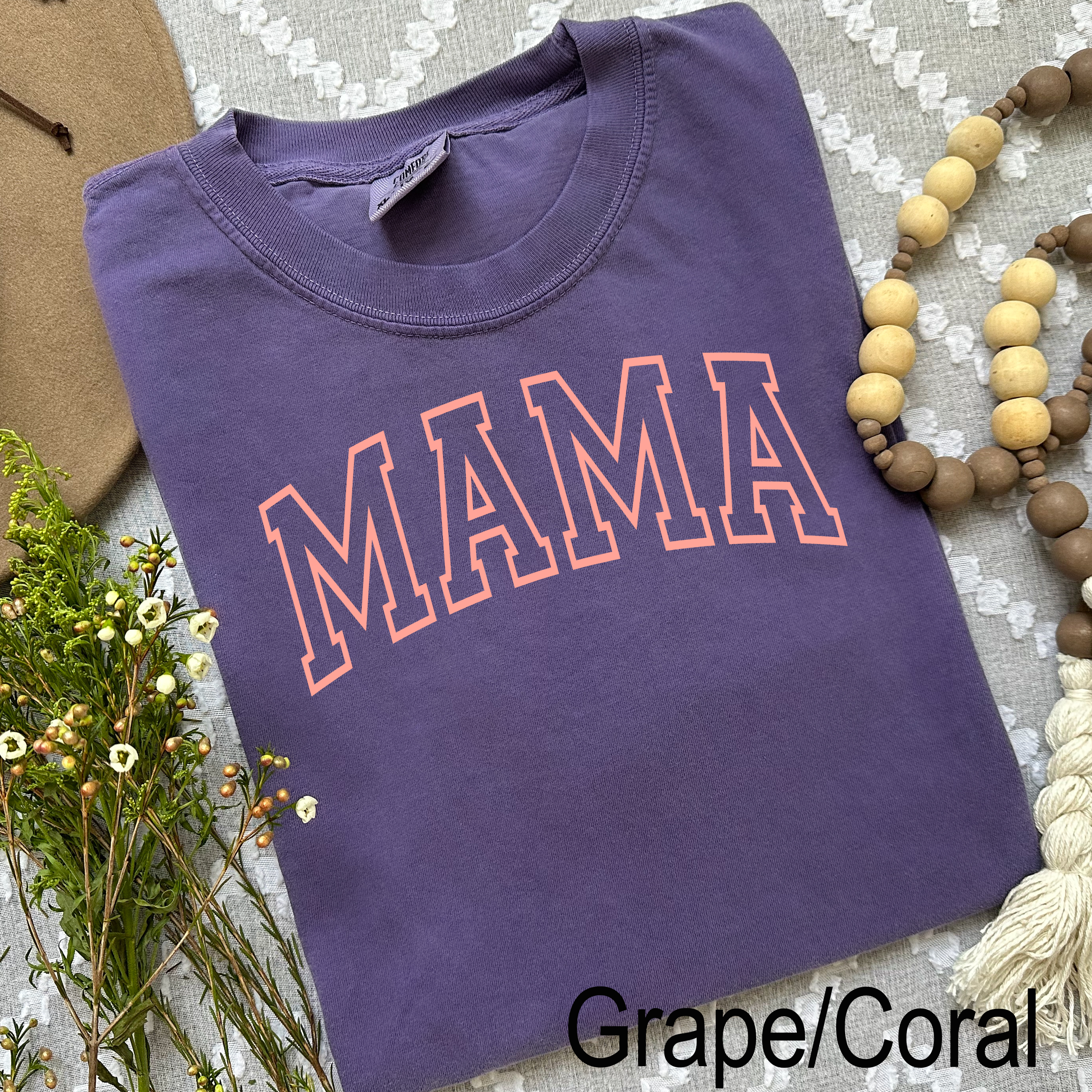 PUFF Mama Comfort Colors Grape T-Shirt