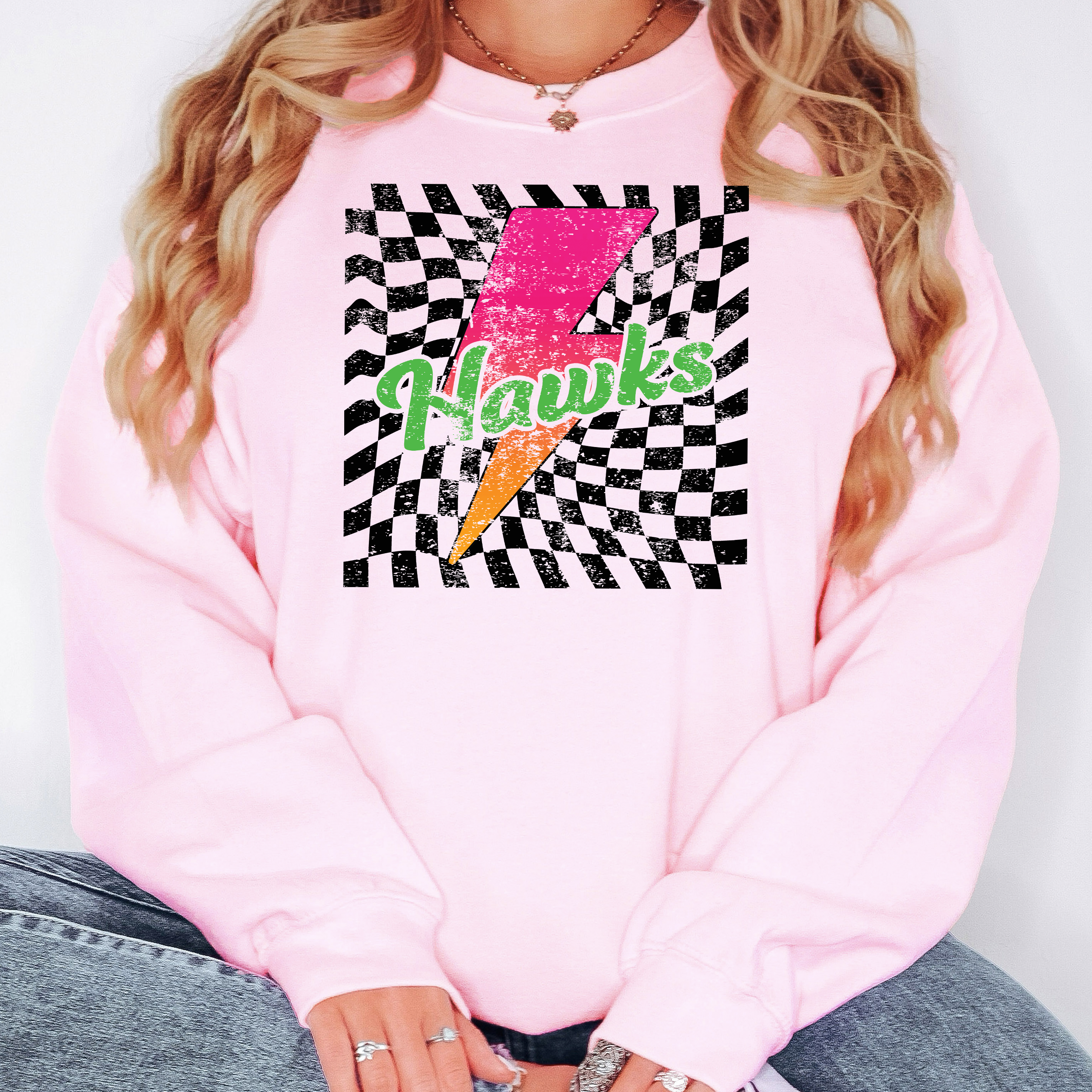 Heritage Trails Hawks Neon Bolt Adult Sweatshirt