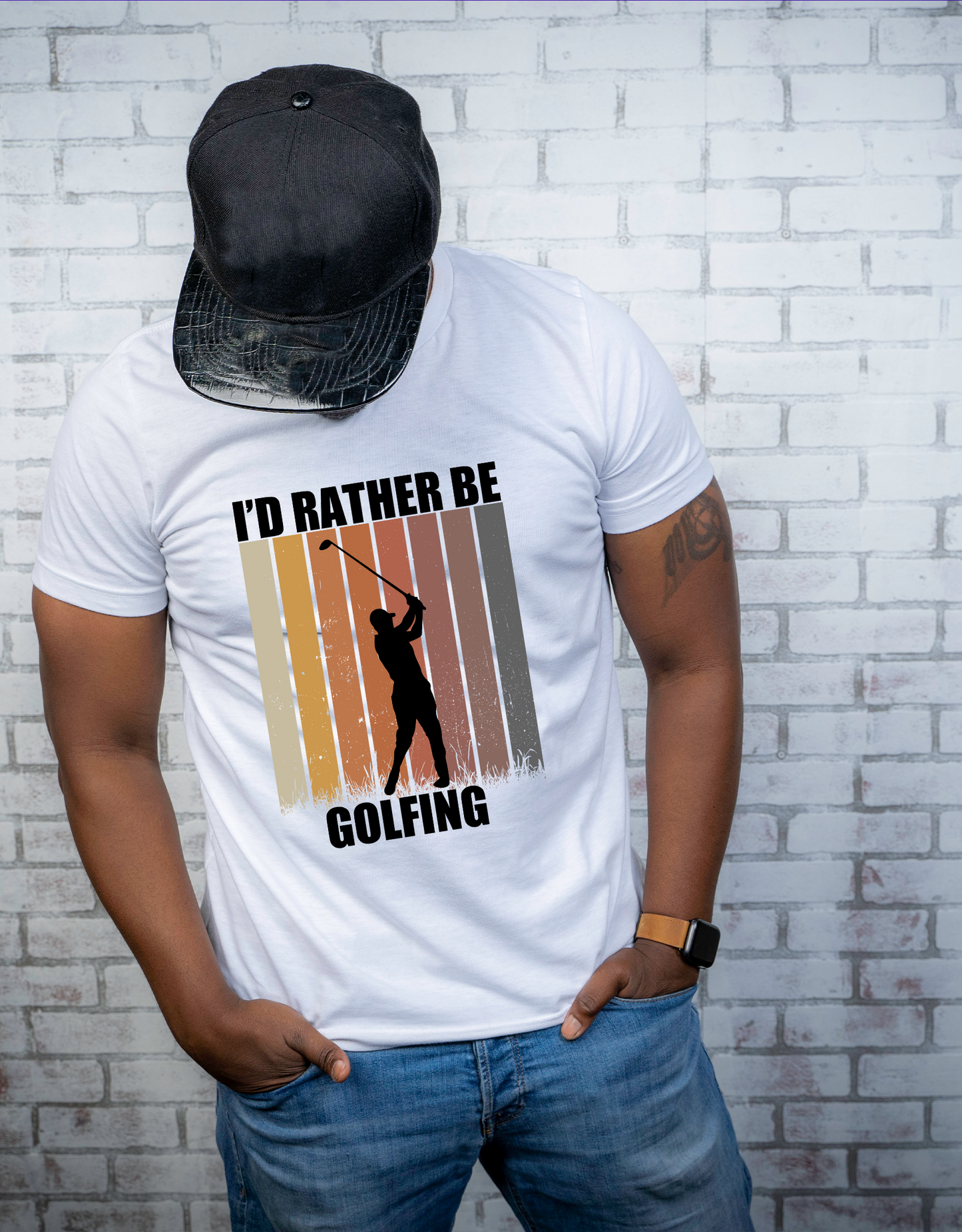 Id Rather Be Golfing Bella Canvas T-Shirt