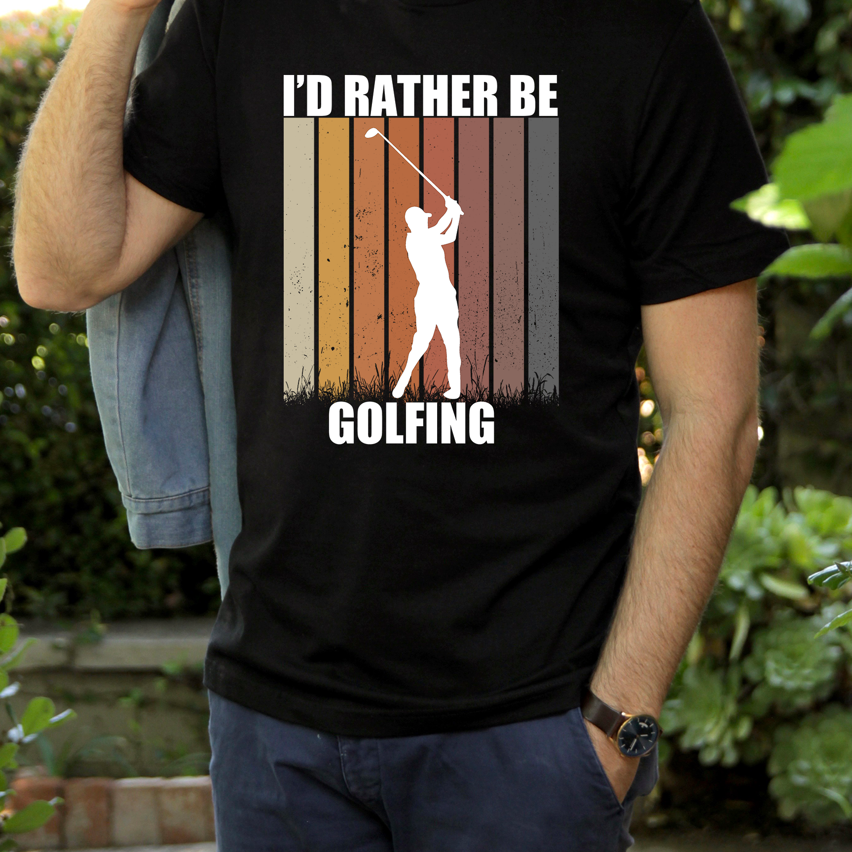Id Rather Be Golfing Bella Canvas T-Shirt