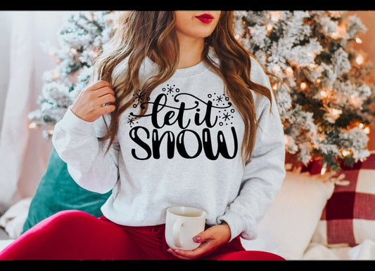 Let it Snow Christmas Winter  Heavy Blend Sweatshirt