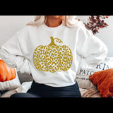 Metallic Gold Leopard Pumpkin  Sofstyle T-shirt or Sweatshirt