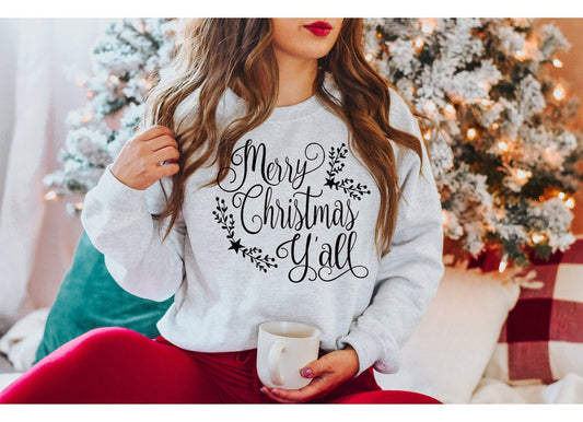 Merry Christmas Yall  Heavy Blend Sweatshirt