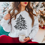 Leopard Christmas Tree  Heavy Blend Sweatshirt