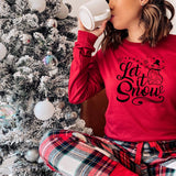Let it Snow Snowman Winter  Heavy Blend Sweatshirt
