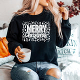 Merry Christmas Leopard Tree  Heavy Blend Sweatshirt