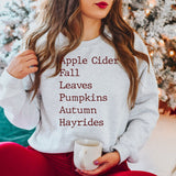 Apple Cider Fall  Sweatshirt