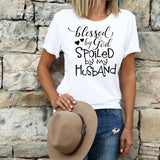 Blessed by God Spoiled by my Husband Bella Canvas T-shirt