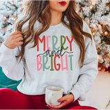 Christmas Merry and Bright Gildan Sweathshirt
