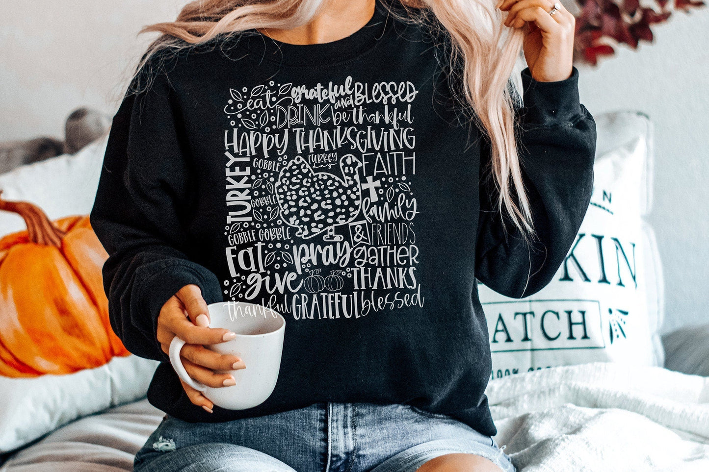 Thanksgiving Typography  T-shirt or Sweatshirt