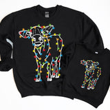 Christmas Cow YOUTH Tshirt or Sweatshirt