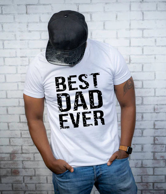 Best Dad Ever Distressed Gildan Soft Style T-Shirt