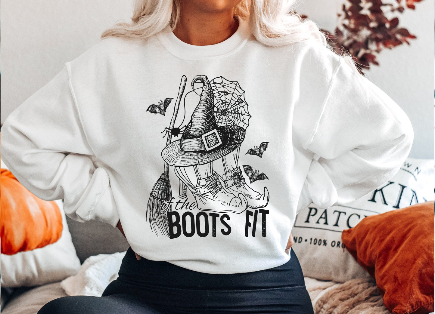 If the Boots Fit Witch Gildan Softstyle Sweatshirt