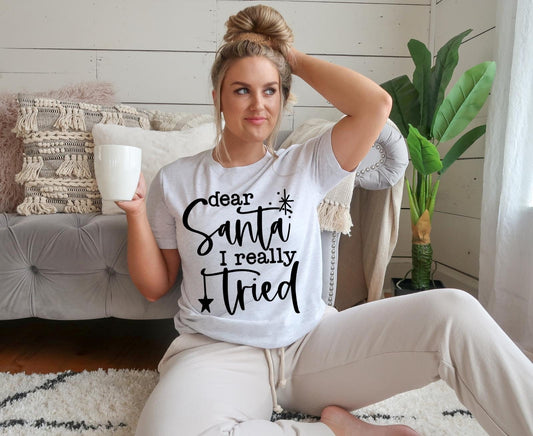 Dear Santa I Really Tried Christmas  Heavy Blend Sweatshirt