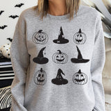 Witch Hat Pumpkin Doodle Gildan Softstyle Crewneck