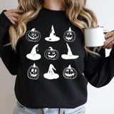 Witch Hat Pumpkin Doodle Gildan Softstyle Crewneck