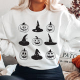 Witch Hat Pumpkin Doodle Gildan Softstyle Crewneck