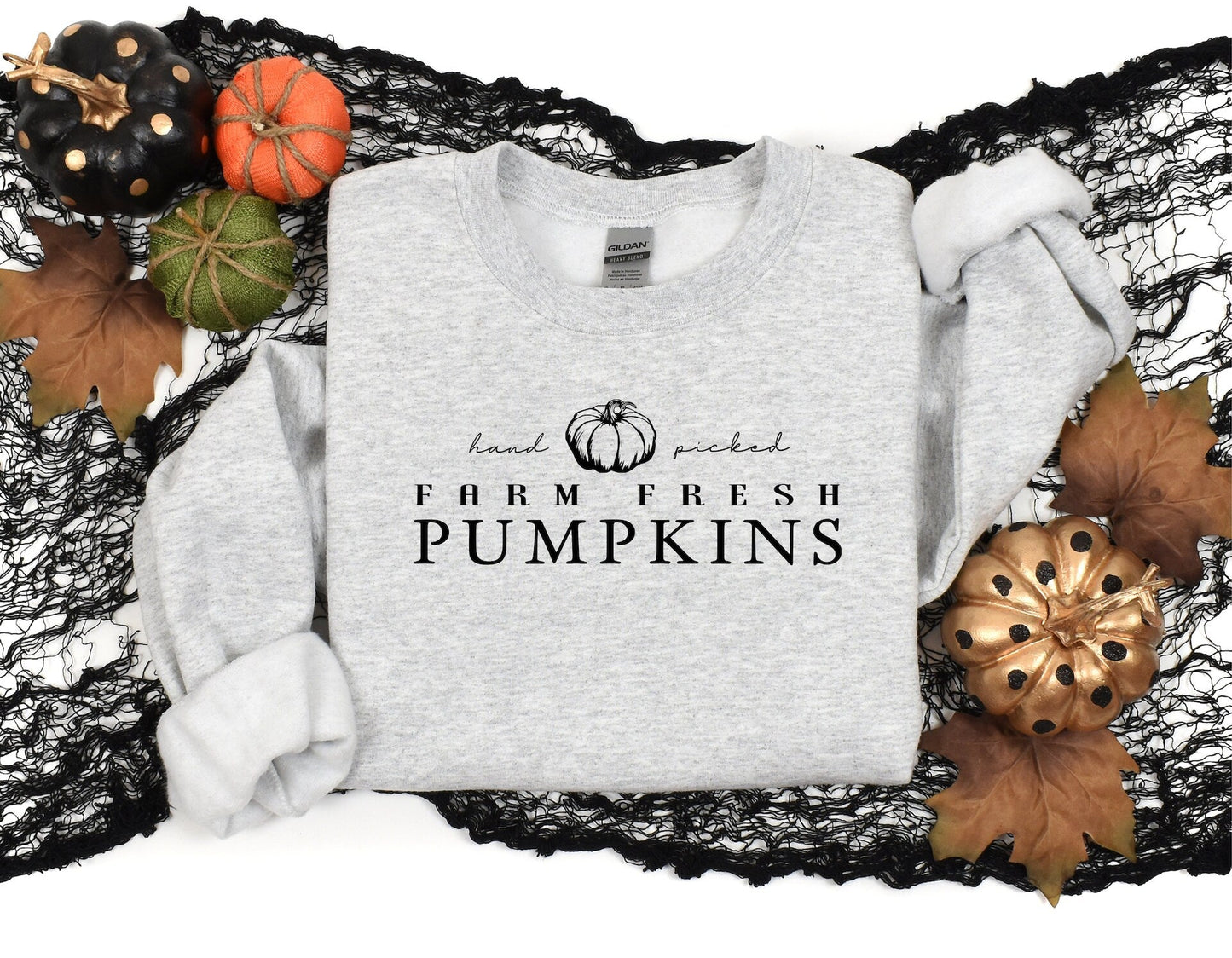 Hand Picked Farm Fresh Pumpkins Gildan Heavy Blend Sweatshirt