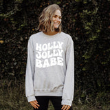 Holly Jolly Babe Christmas  Heavy Blend Sweatshirt