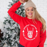 Rockin Around The Christmas Tree Skeleton Hand Christmas  Heavy Blend Sweatshirt