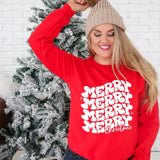 Retro Merry Christmas  Heavy Blend Sweatshirt