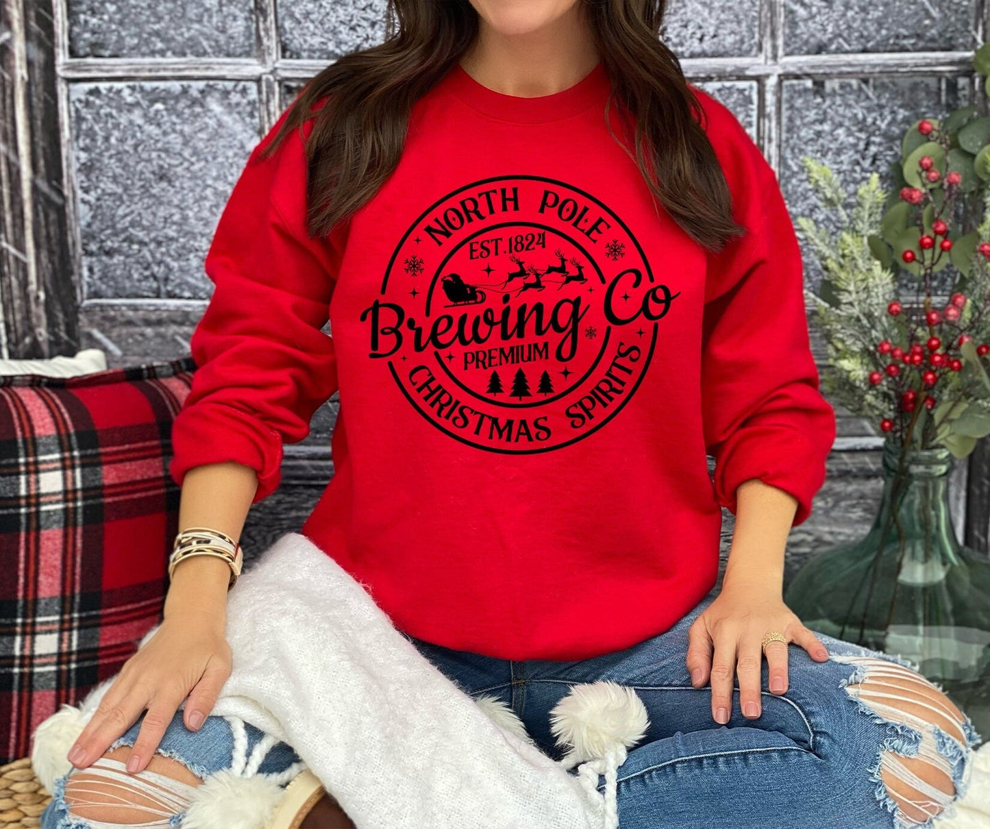 North Pole Brewing Christmas Spirits Gildan Heavy Blend Sweatshirt