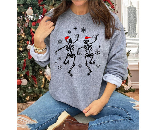 Christmas Dancing Skeletons  Sweatshirt