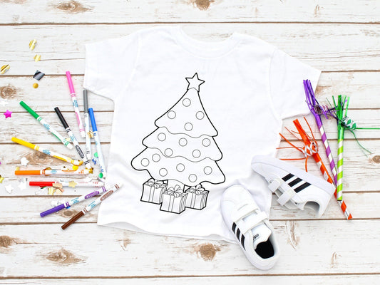 Christmas Tree Coloring Tshirt or Sweatshirt