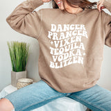 Dancer Prancer Vixen Tequila Vodka Blitzen Christmas  Heavy Blend Sweatshirt