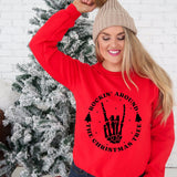Rockin Around The Christmas Tree Skeleton Hand Christmas  Heavy Blend Sweatshirt