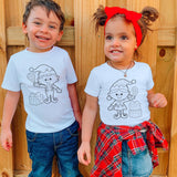 Elf Kids Christmas Coloring Shirt or Sweatshirt