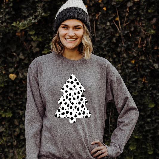 Spotted Christmas Tree Heavy Blend Sweatshirt