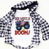 Kids Red White & Boom Truck Youth T-shirt