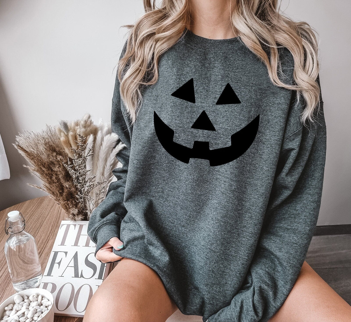 Jack O Lantern Face Halloween Gildan Softstyle Sweatshirt