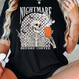 Nightmare Before Coffee Skeleton Gildan Softstyle T-shirt