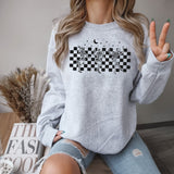 Dancing Skeletons Checker Halloween  T-shirt or Sweatshirt
