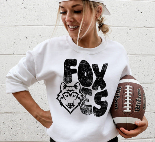 Grunge Foxes Stacked  Sweatshirt or T-shirt