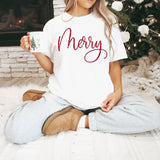 Christmas GLITTER Merry Gildan Sweathshirt
