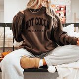 Christmas Hot Cocoa Weather PUFF Gildan Sweathshirt