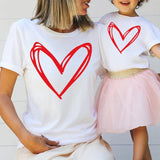 Mama Mini Heart Sketch Bella Canvas T-shirt