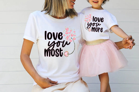 Mama Mini Love you More Most Bella Canvas T-shirt