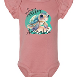 Turtley Adorable Flutter Sleeve Onesie