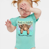 Just a Little Dramatic Highland Cow Flutter Sleeve Onesie