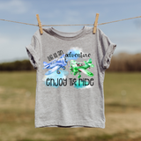 Life is an Adventure Enjoy the Ride Airplane Bella Canvas Kids T-Shirt