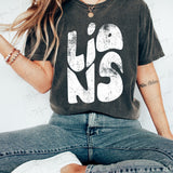 Lions Stacked Grunge Comfort Colors T-shirt