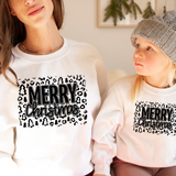 Merry Christmas Leopard Tree  Heavy Blend Sweatshirt
