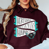 Heritage Trails Hawks Pennant Adult Hoodie