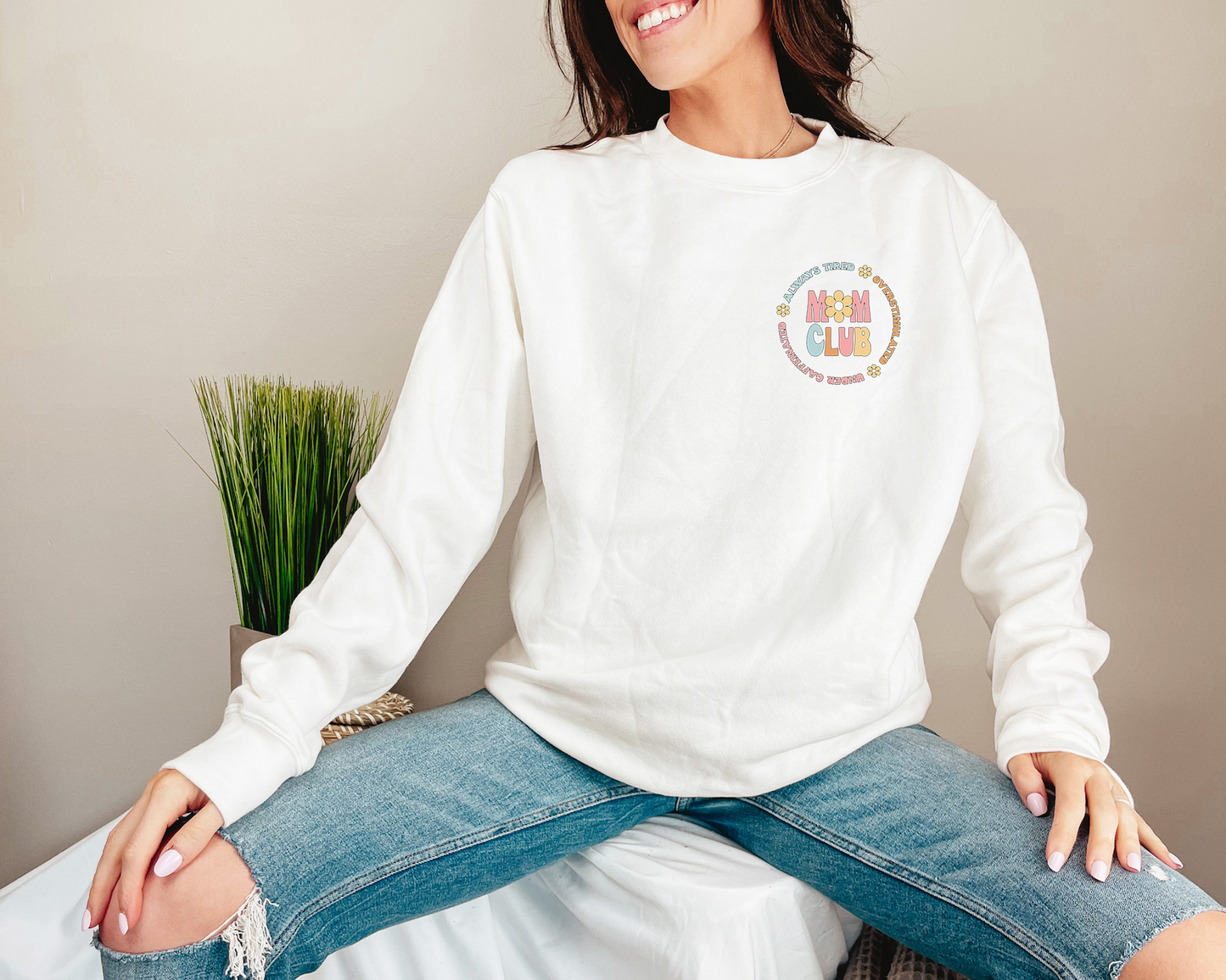 Mom Club Pocket Gildan Softstyle Sweatshirt